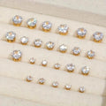 12-Pairs: Fashion Stainless Steel Stud Earrings