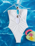 One Piece Swimsuit Sexy Bikini Swimsuit Women Backless Swimsuit Solid Color