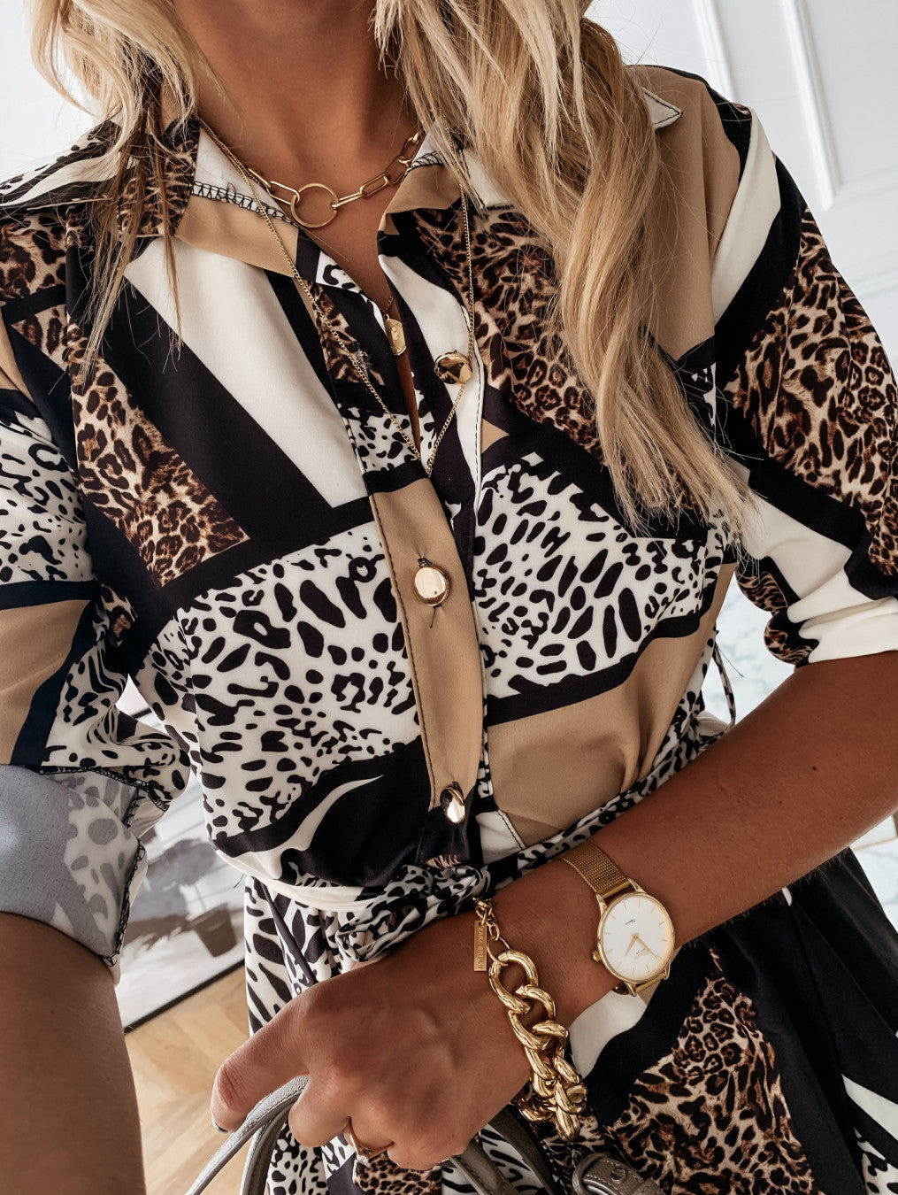 Spring Summer Sexy Print Shirt Dress Women