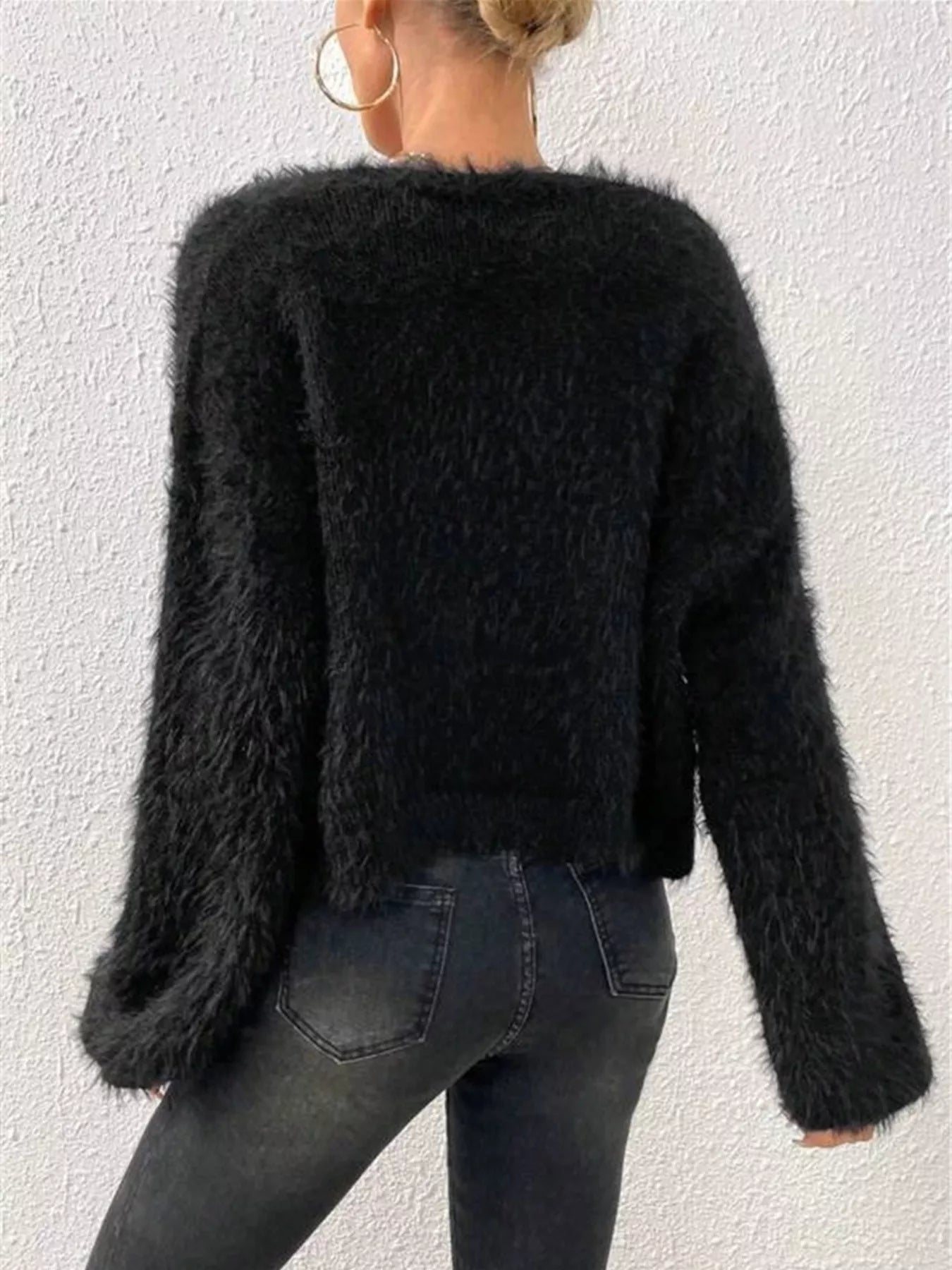 Open Front Long Sleeve Cardigan