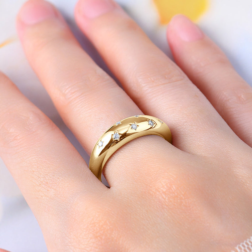 Delicate Moissanite Star Ring for Women
