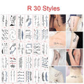 30pcs Temporales Sexy Fake Tattoo For Hands Arm Body Waterproof Luxury Different Small Colorful Stylish Womens Kids Tattoos