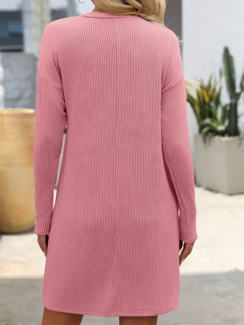 Striped Long Sleeve Mini Dress