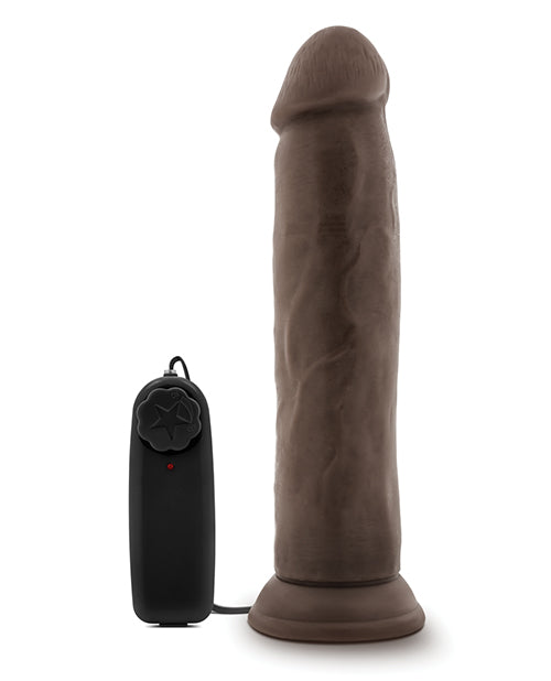 Dr. Throb 9.5" Vibrating Dildo - Chocolate