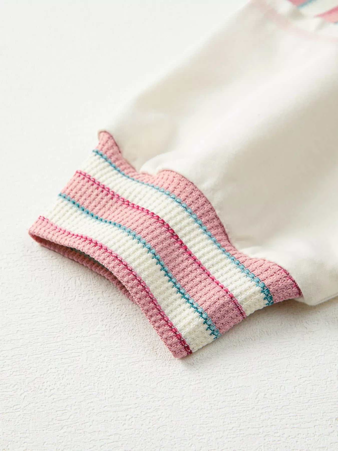 Stripe Stitched Detail Color Block Patchwork Oversized Top