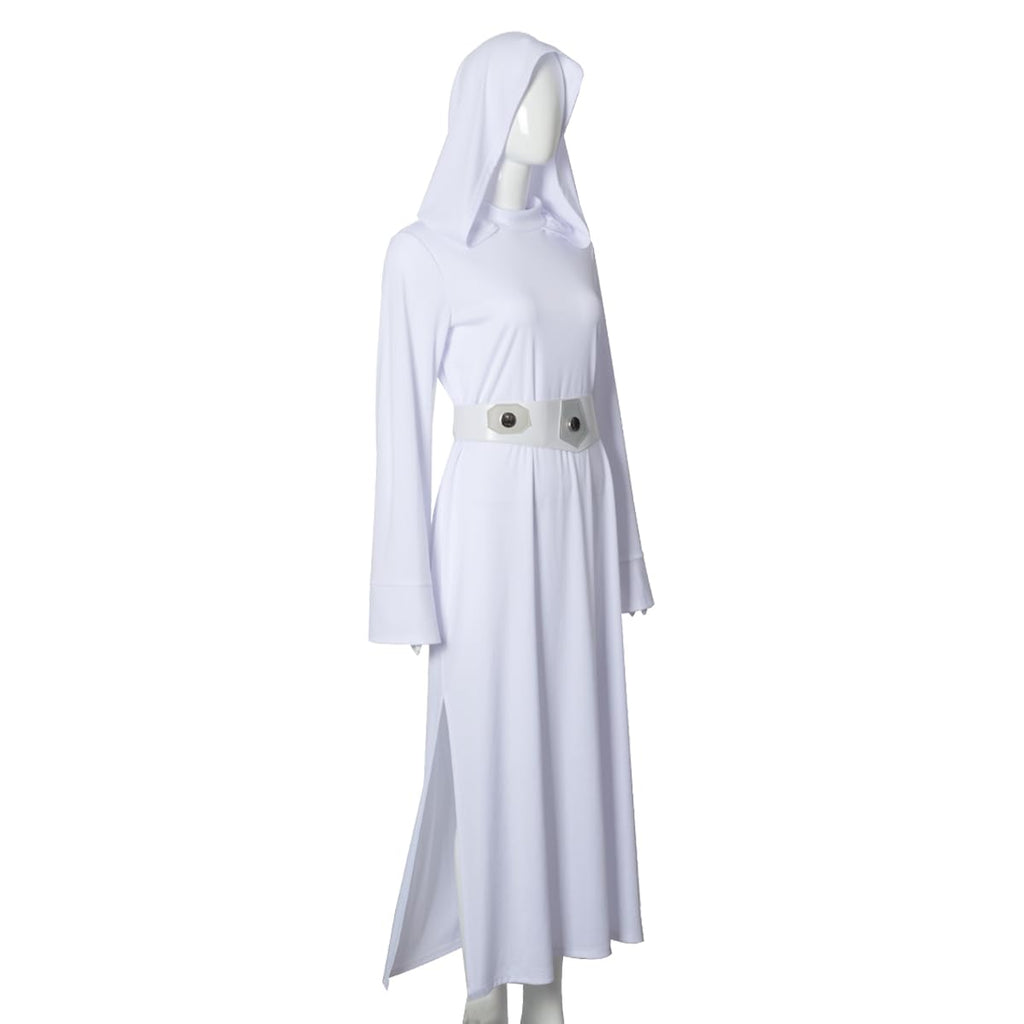 Princess Costume Long Robe - Women's Star Cosplay Dress with Belt