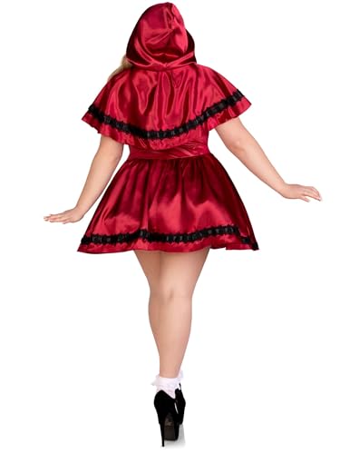 Gothic Red Riding Hood Costume - Women's Dark Fantasy Halloween Outfit