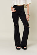 Judy Blue High-Waisted Distressed Flare Jeans