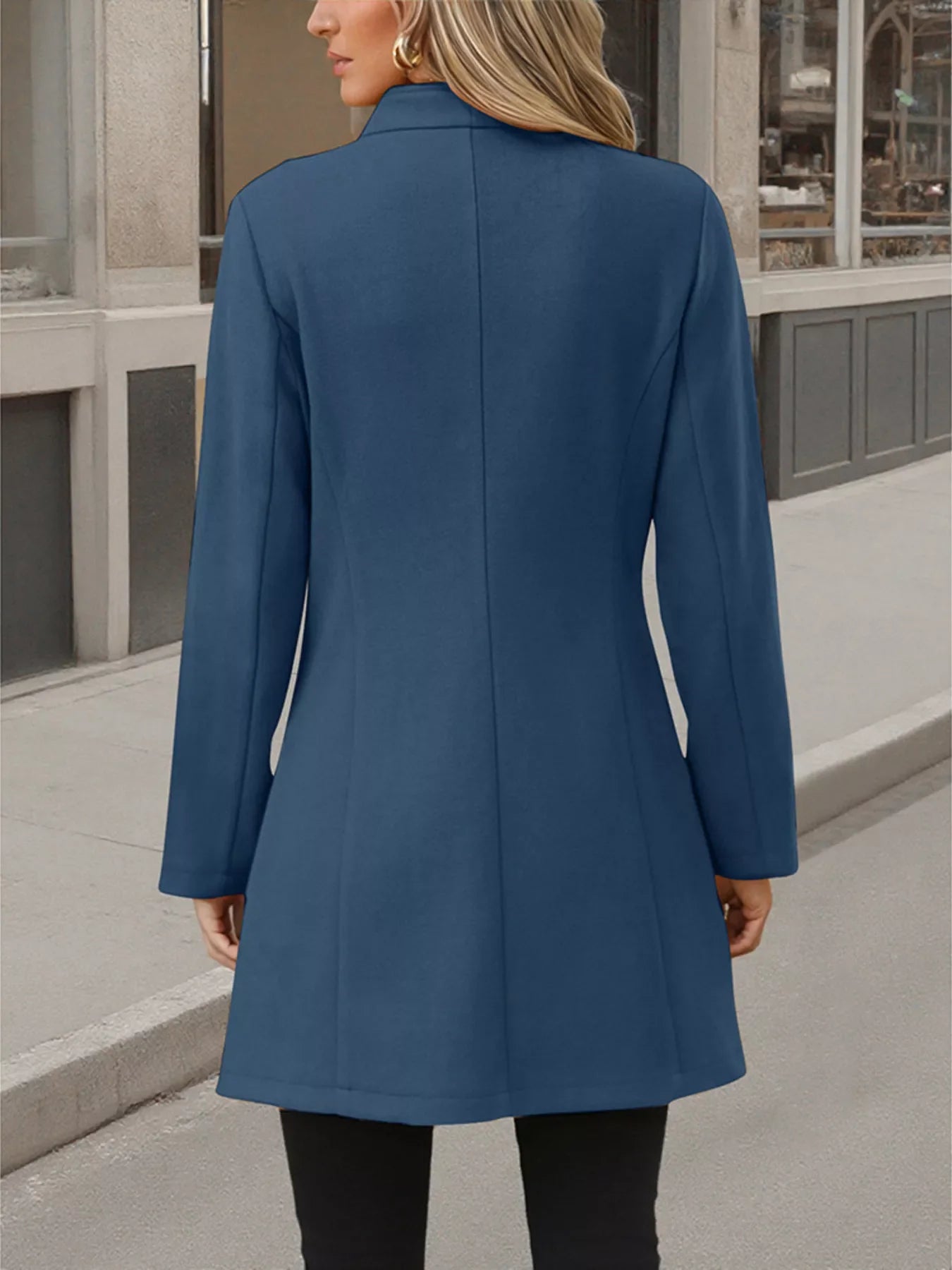 Button Up Long Sleeve Coat