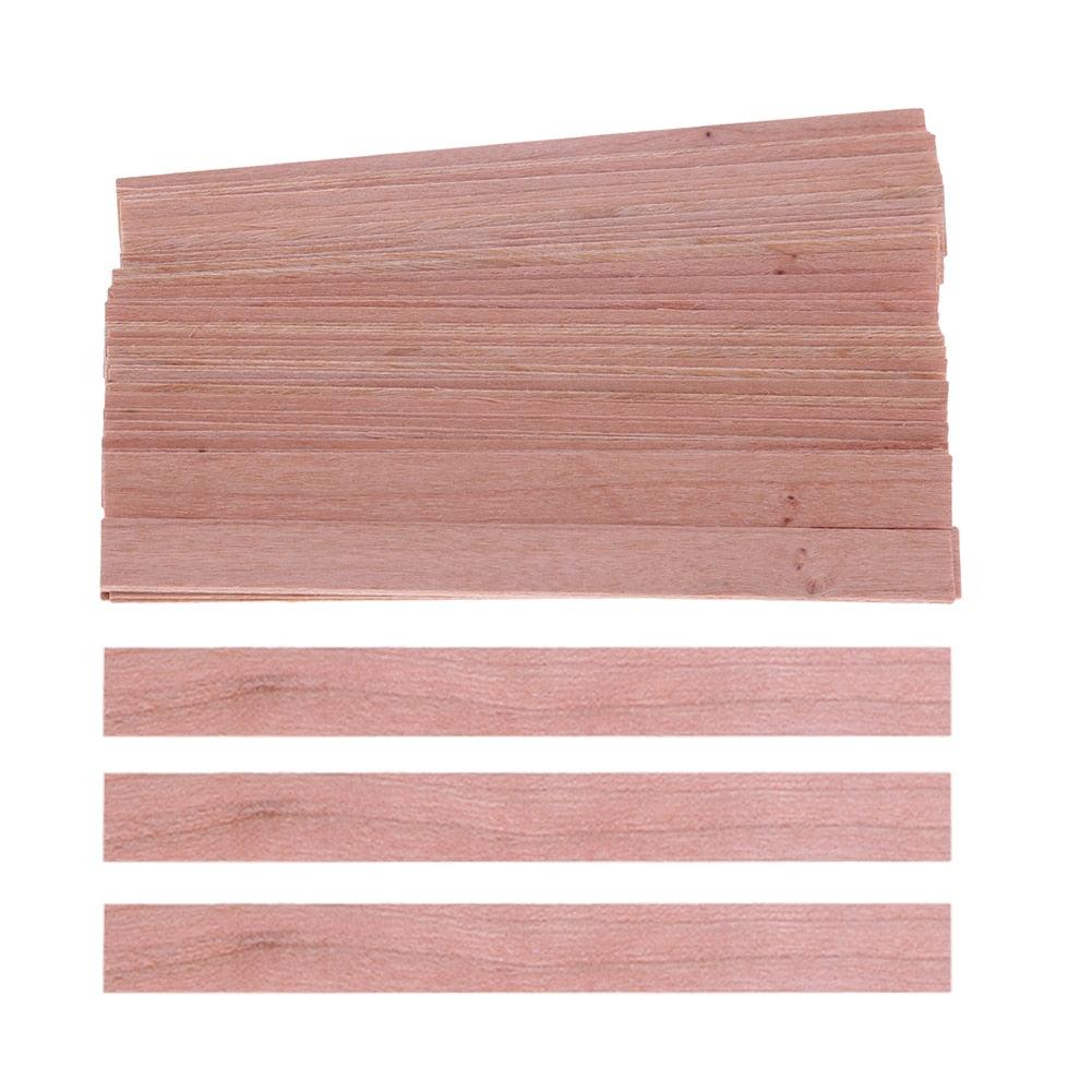 50Pcs Candle Wood Wick for Candles Smokeless Wooden Wicks for Candle Making Crackling Wood Wick for DIY Candles Soy or Palm Wax Form for Candle Making Supplies Wood Wicks