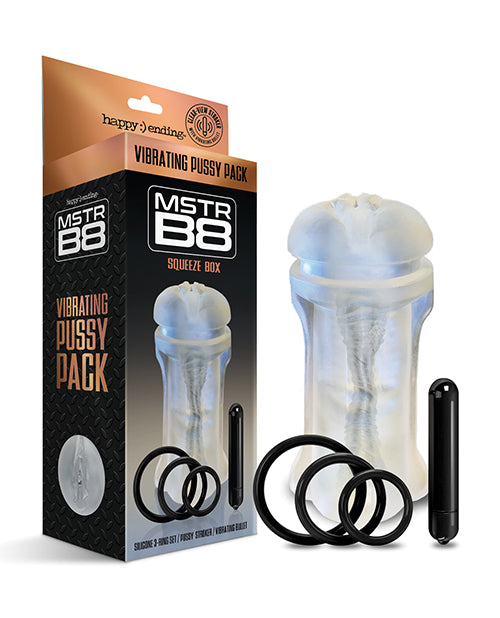 MSTR B8 Squeeze Vibrating Pussy Pack - Kit Of 5 Clear