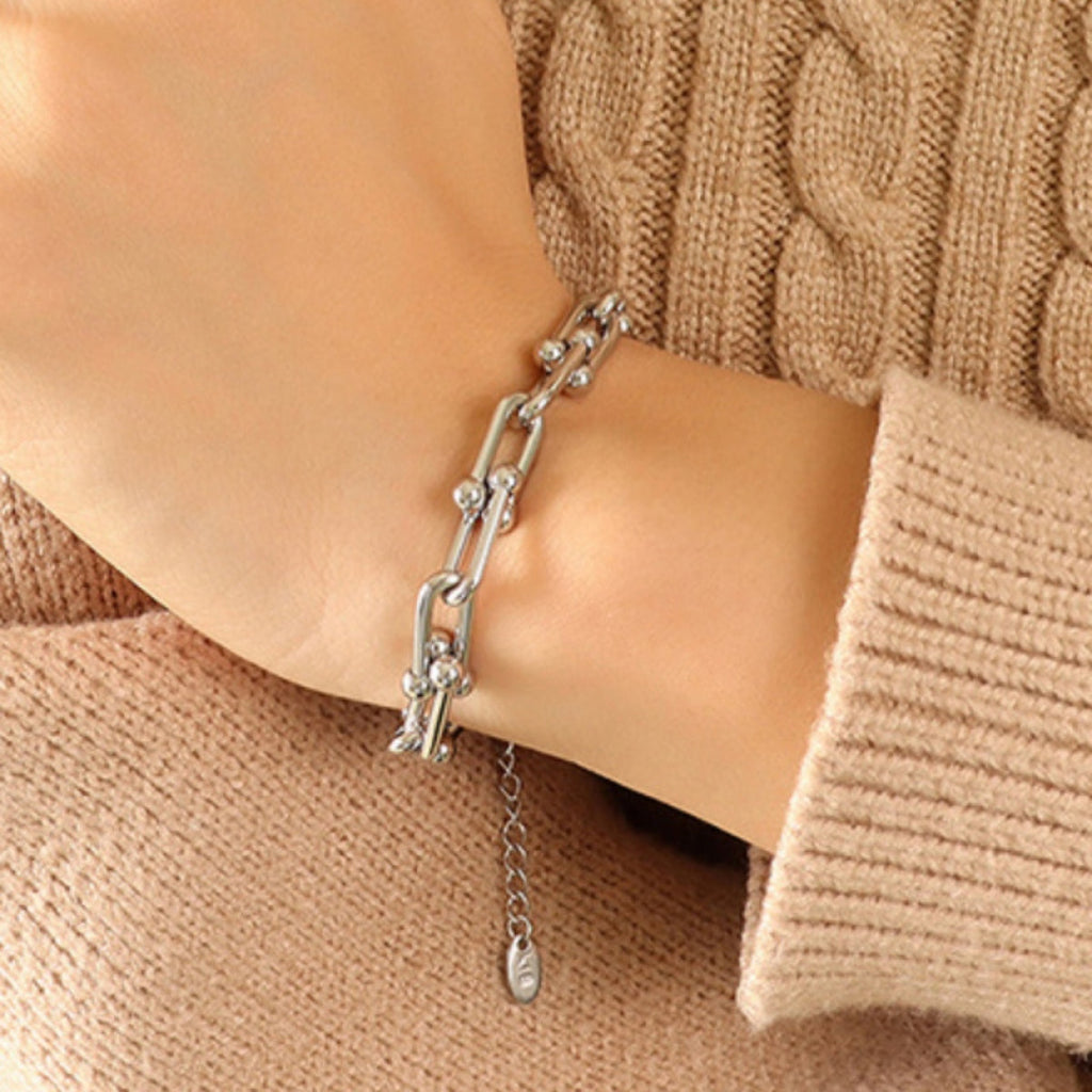 Gold/Silver Plated Chunky Chain Bracelet