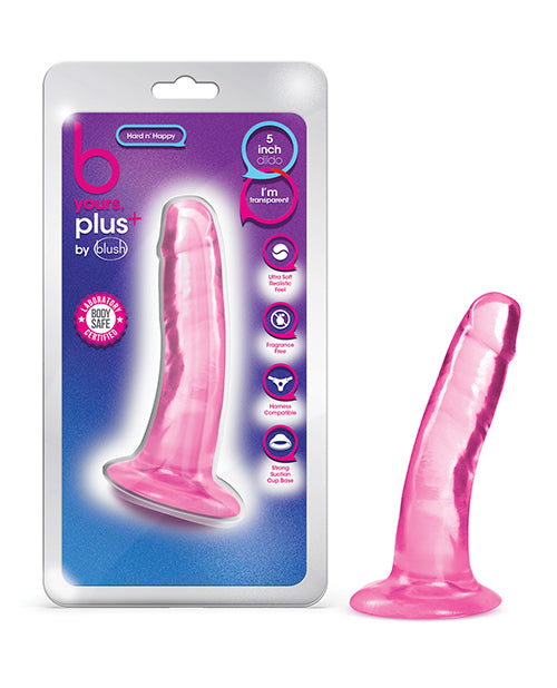 B Yours Plus 5.5" Hard n' Happy Dildo - Pink