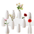 White Ceramic Bud Vases Set of 10 - 5 Inch Small Mini Vases for Flowers Centerpieces Decor