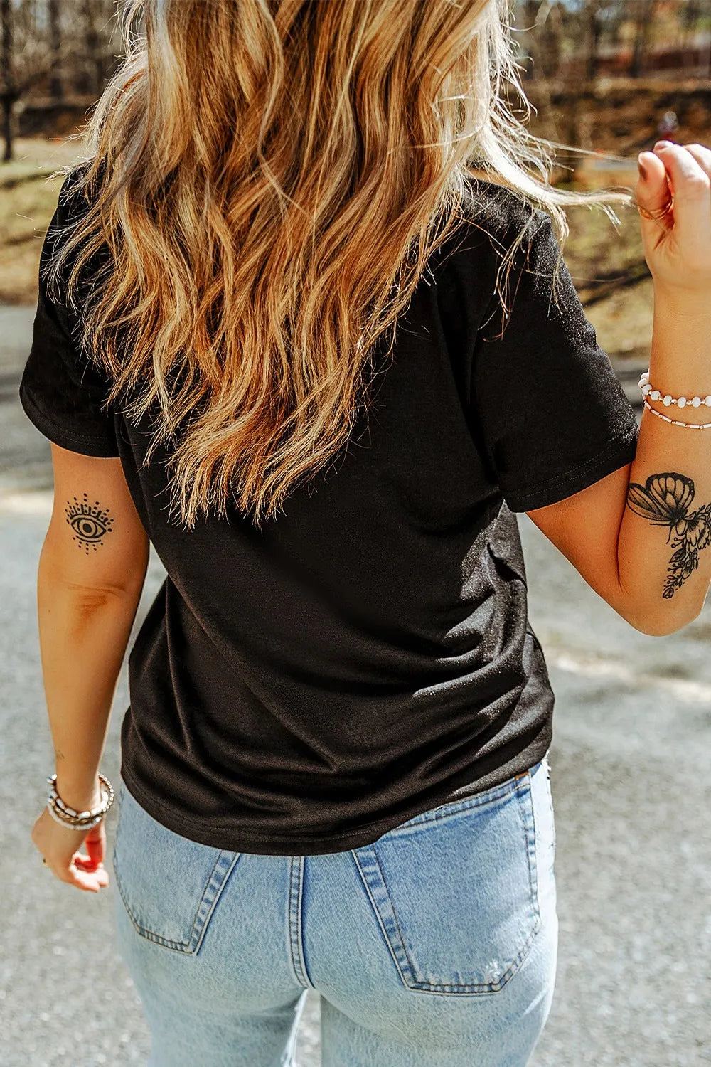 Floral Cowgirl Boots Graphic T-Shirt