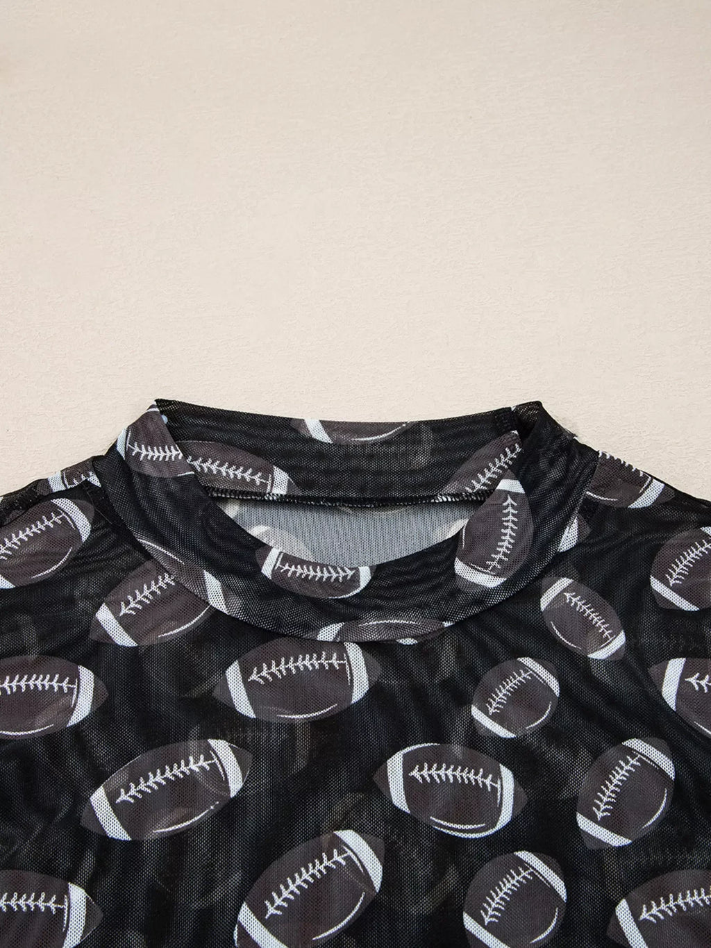 Game Day Mesh Sheer Long Sleeve Top