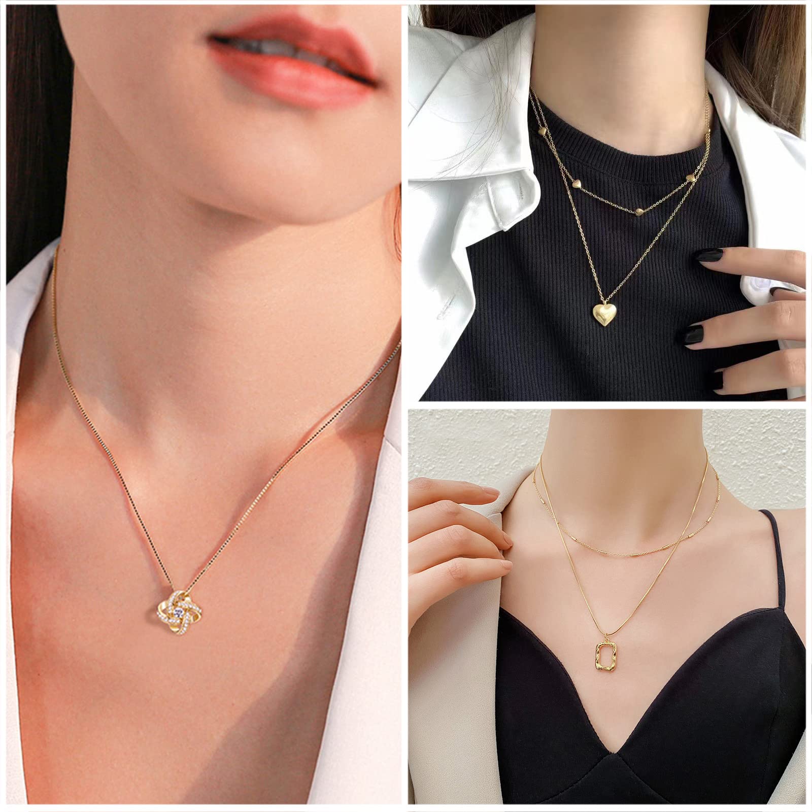 Women's Accessories - 36-Piece Gold Plated Jewelry Set Necklaces Bracelets Earrings Rings Gift