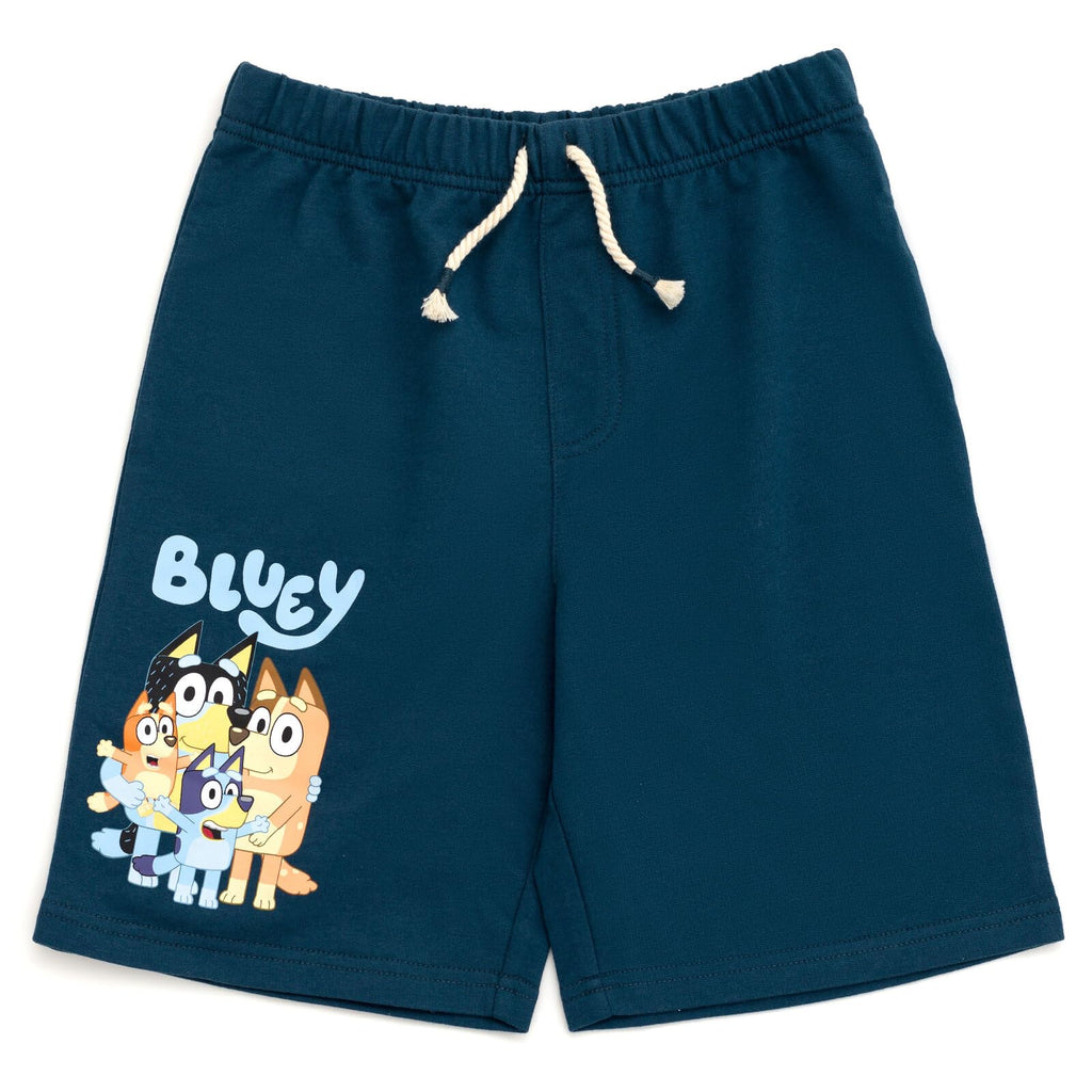 Bluey 3-Piece Kids Outfit Set - T-Shirt, Shorts & Baseball Cap for Toddlers to Big Kids