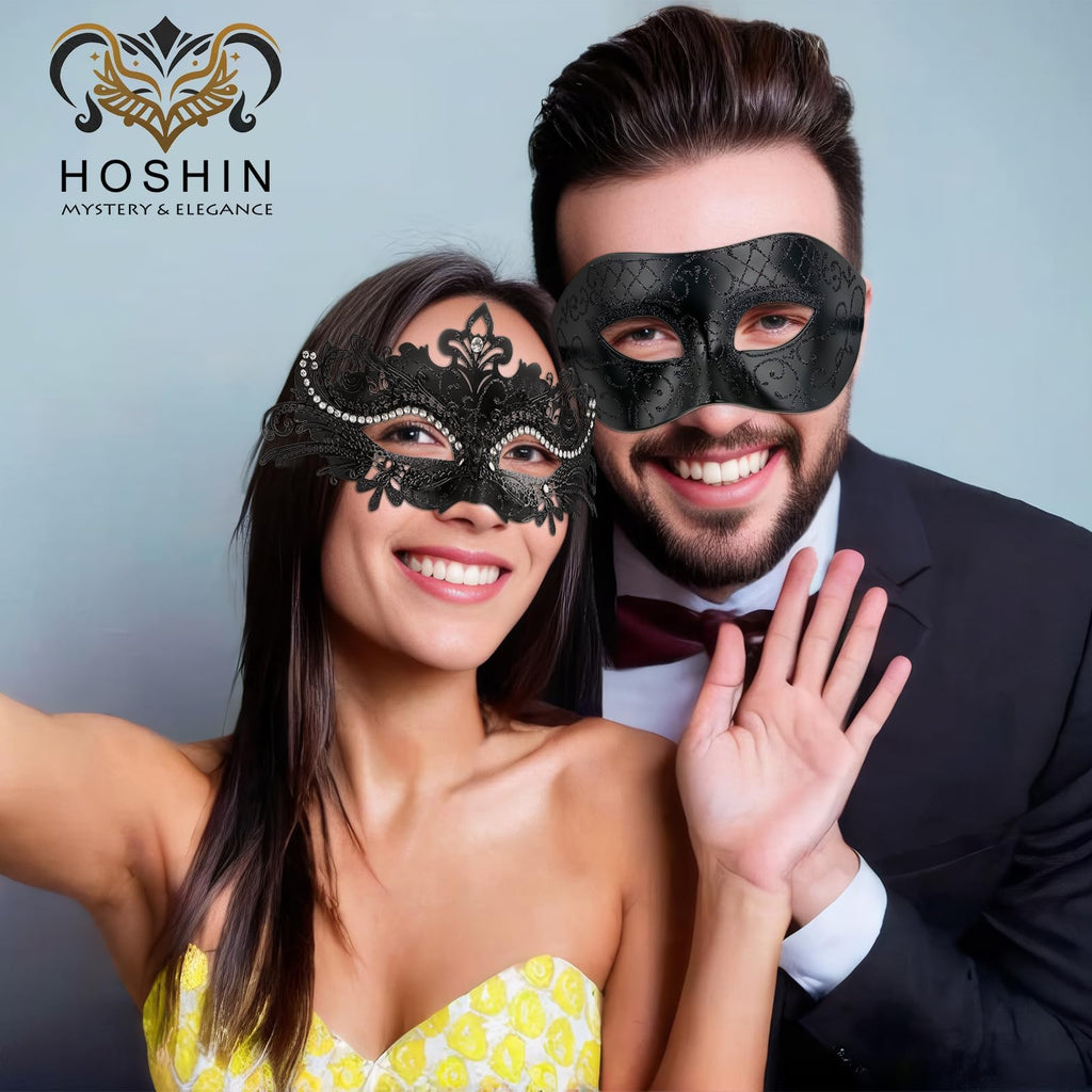 Masquerade Masks - Elegant Mardi Gras Party Masks - Premium Decorative Masks for Women and Men