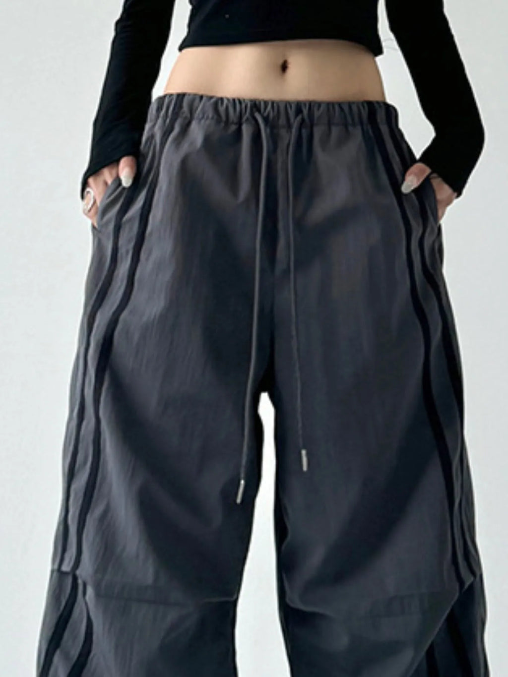 Side Stripes Wide Leg Pants