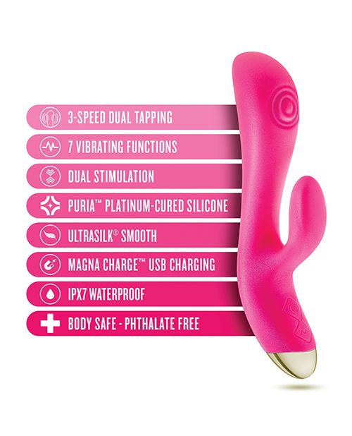 Blush Aria Pleasin' AF Rabbit Vibrator - Fuchsia