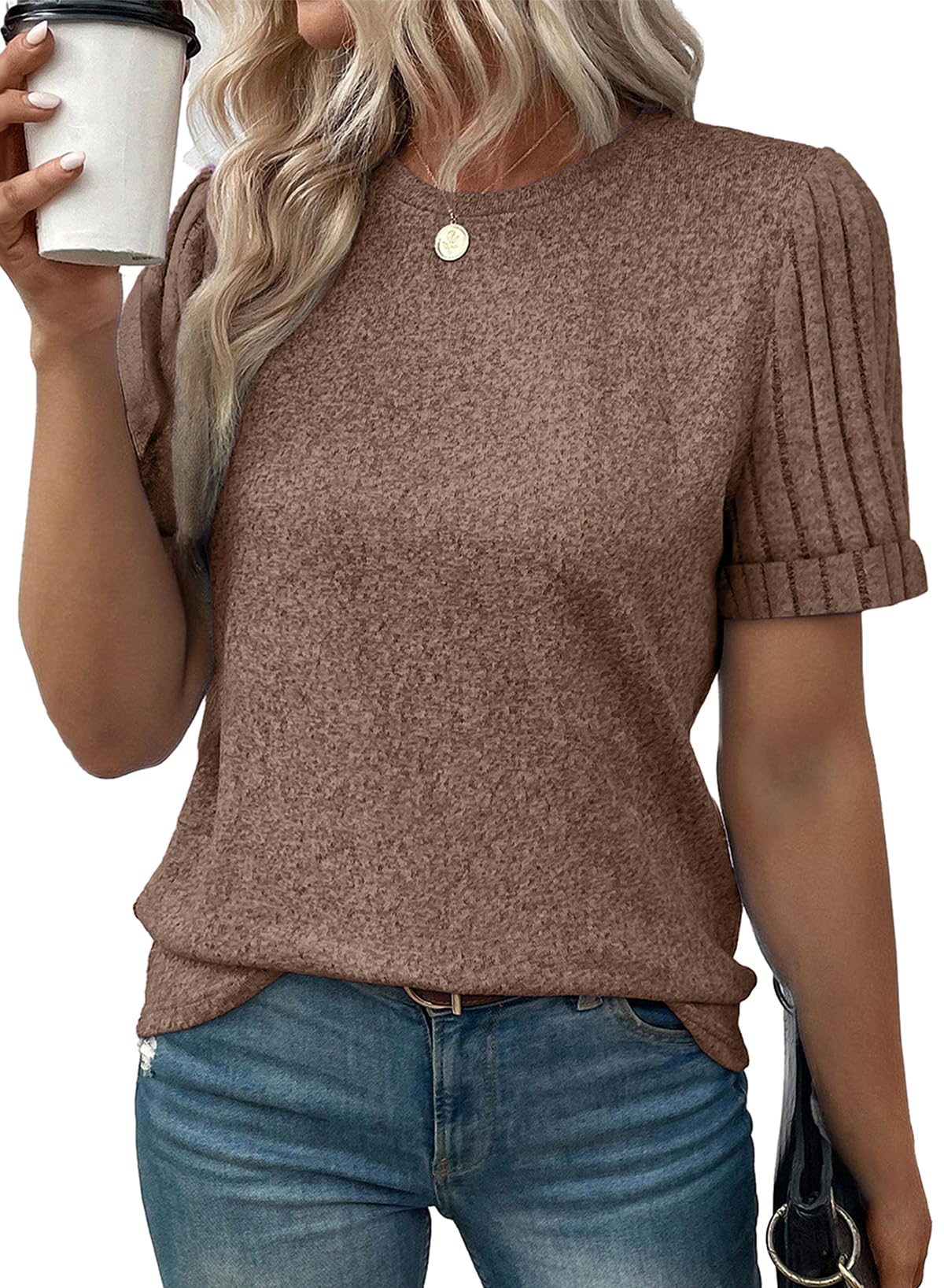 Women's Casual Short Sleeve T-Shirt Loose Fit Summer Top