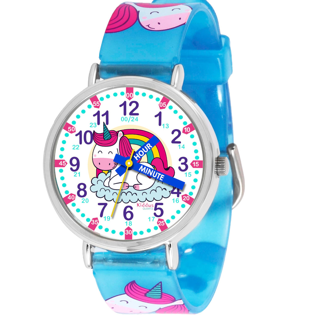 Kids Time Teacher Watch - Educational Analog Watch with Japanese Quartz Movement Ages 5-12