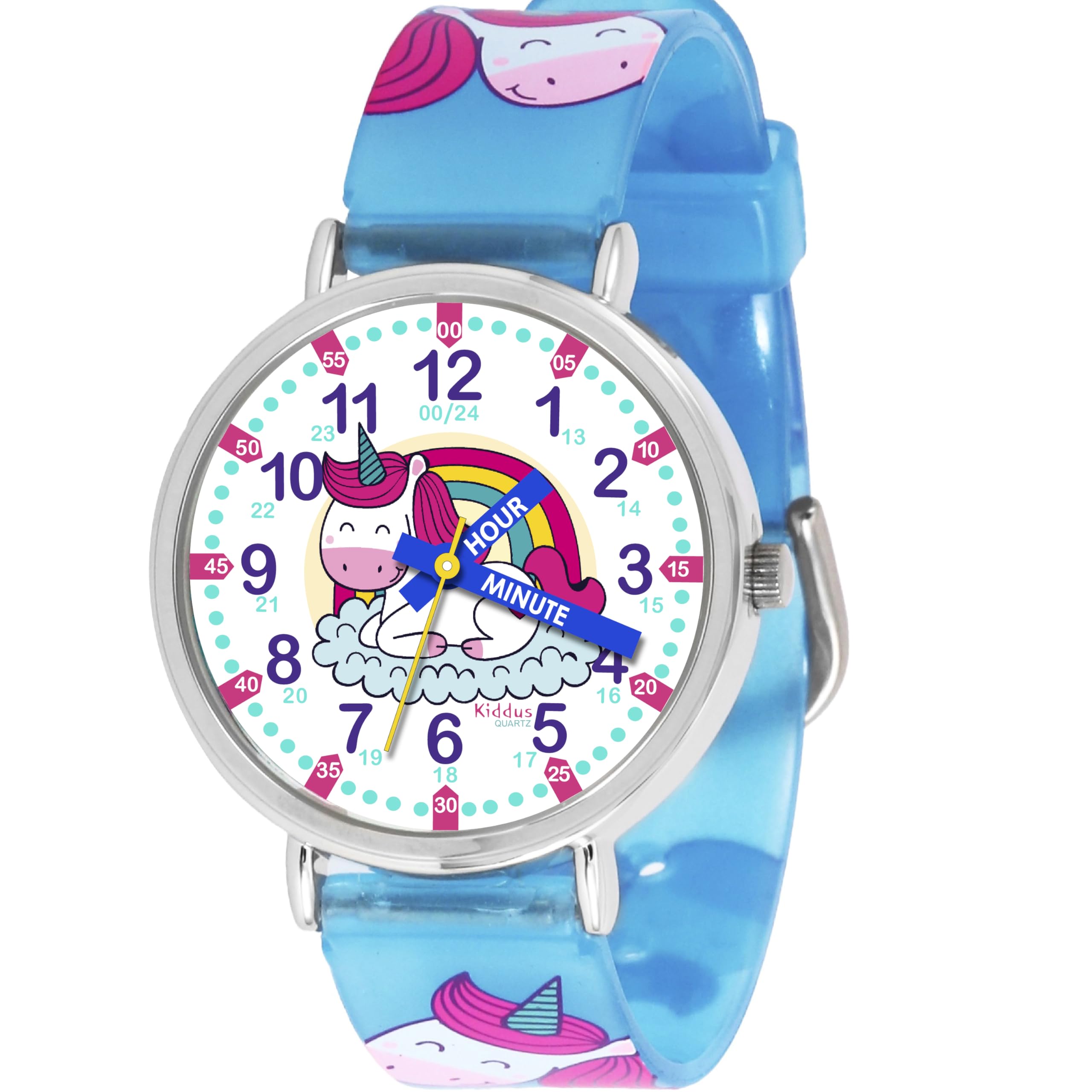 Kids Time Teacher Watch - Educational Analog Watch with Japanese Quartz Movement Ages 5-12