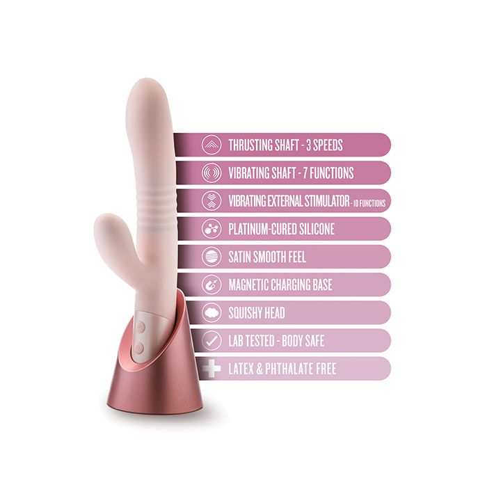 Blush Fraya Rechargeable Rabbit Vibrator Pink
