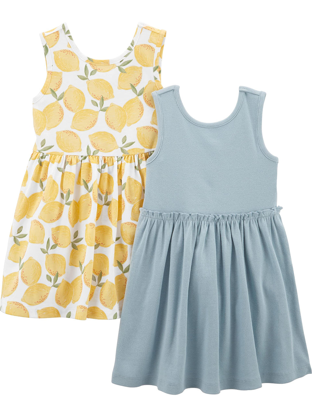 Girls Dress Set 2-Pack - Short Sleeve and Sleeveless Dresses