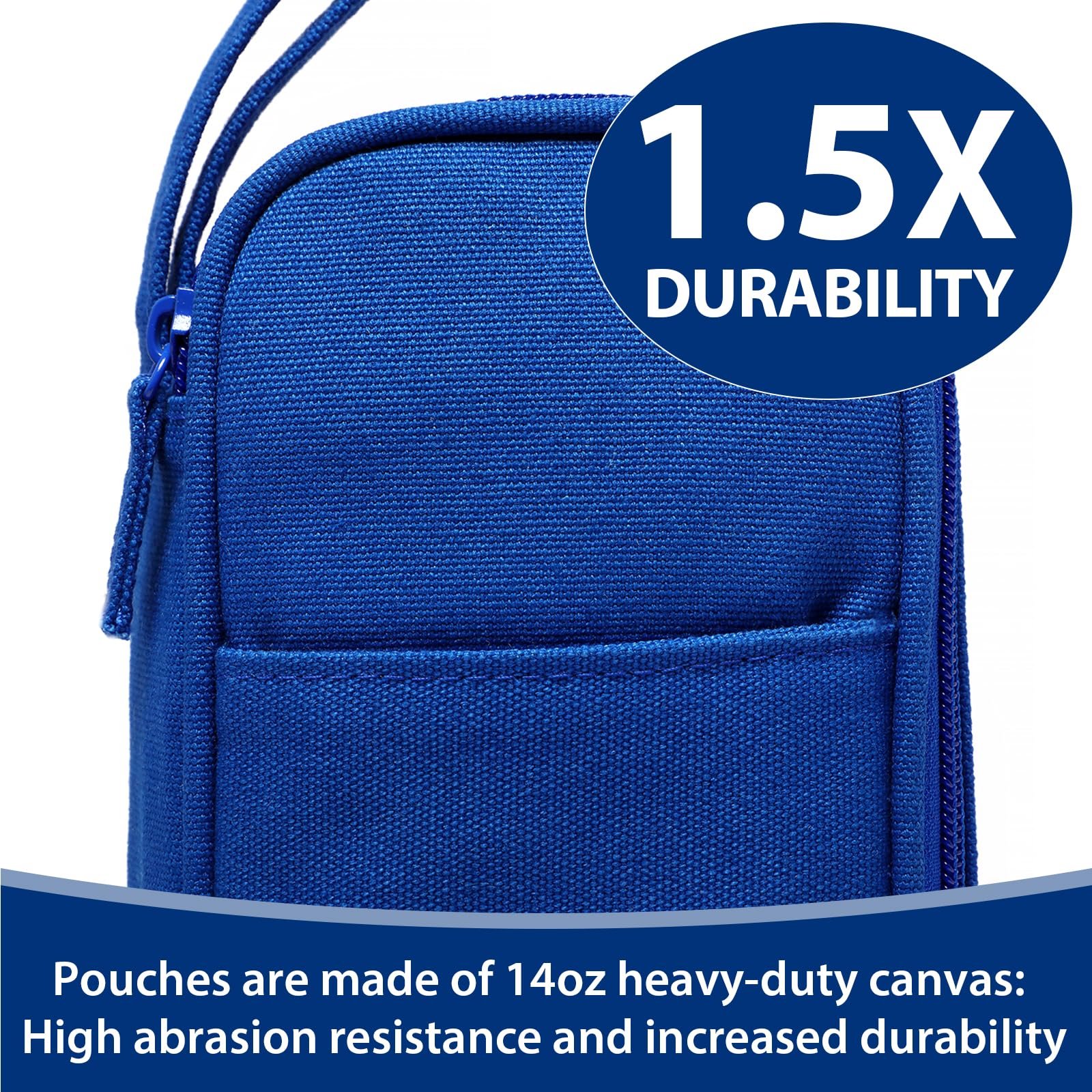 Large Pencil Case 1800ml - Heavy Duty Canvas School Supplies Organizer for Kids Students