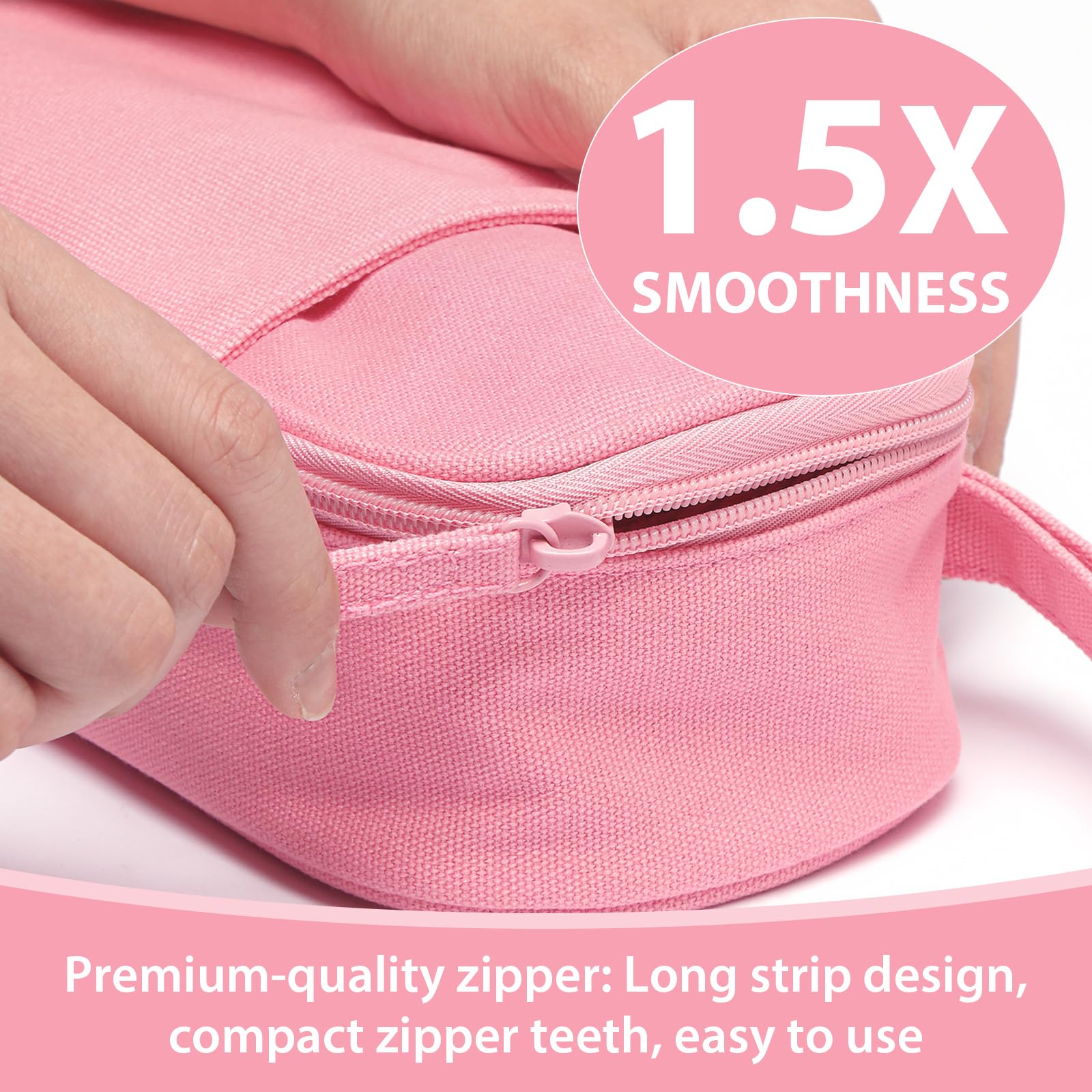 Large Pencil Case 1800ml - Heavy Duty Canvas School Supplies Organizer for Kids Students