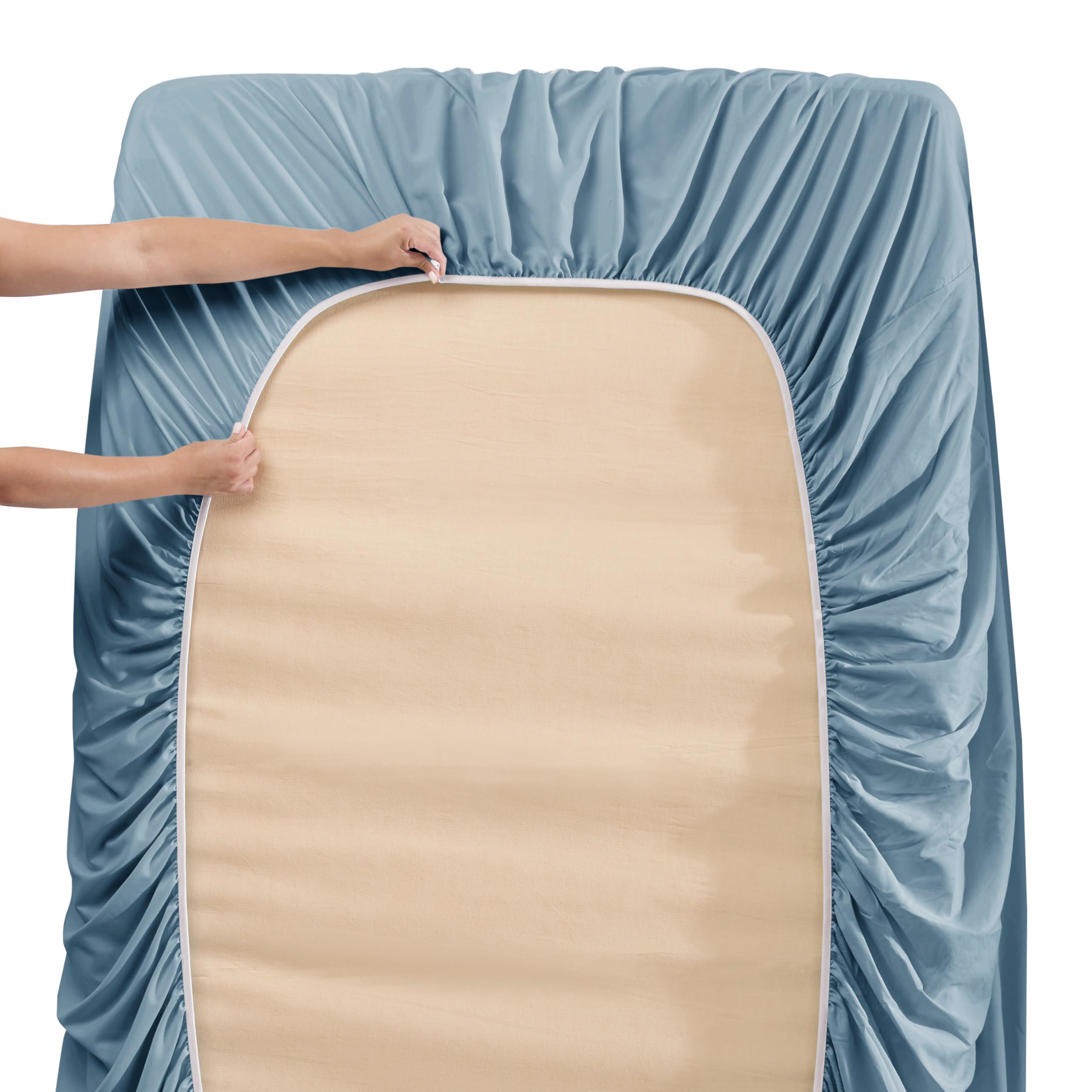 King Size Deep Pocket Sheet Set 6 Piece - Extra Deep Fitted Sheets 18-24 Inch Microfiber Linen