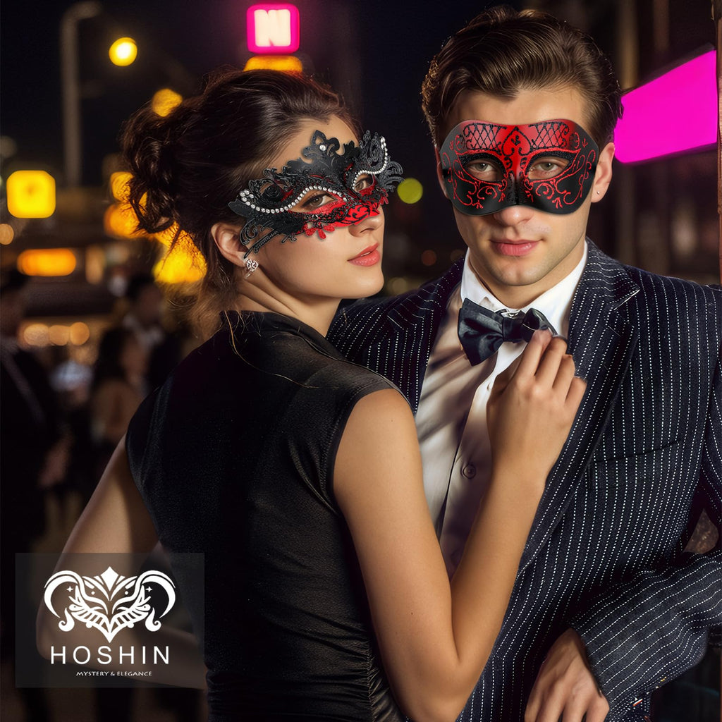 Masquerade Masks - Elegant Mardi Gras Party Masks - Premium Decorative Masks for Women and Men