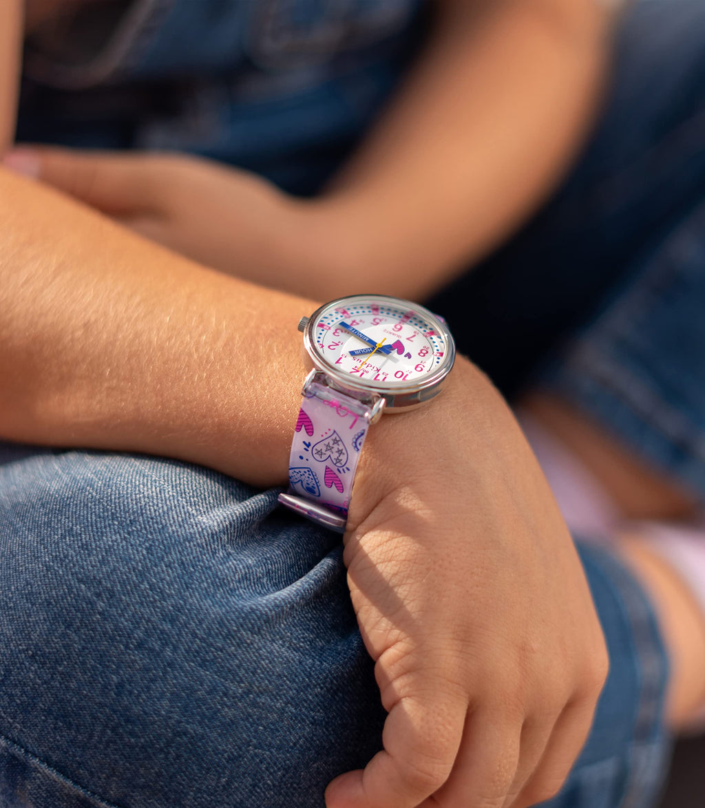 Kids Time Teacher Watch - Educational Analog Watch with Japanese Quartz Movement Ages 5-12