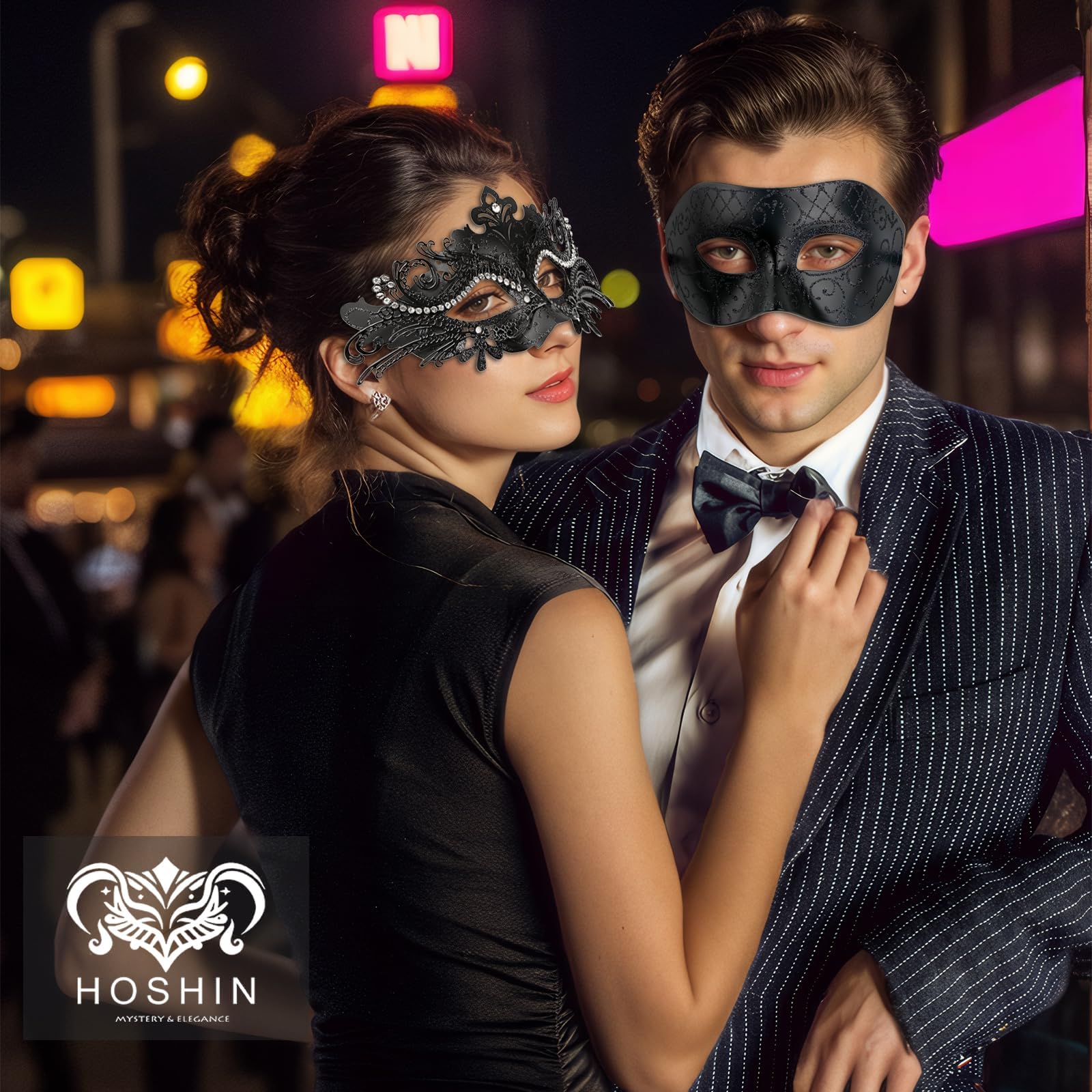 Masquerade Masks - Elegant Mardi Gras Party Masks - Premium Decorative Masks for Women and Men