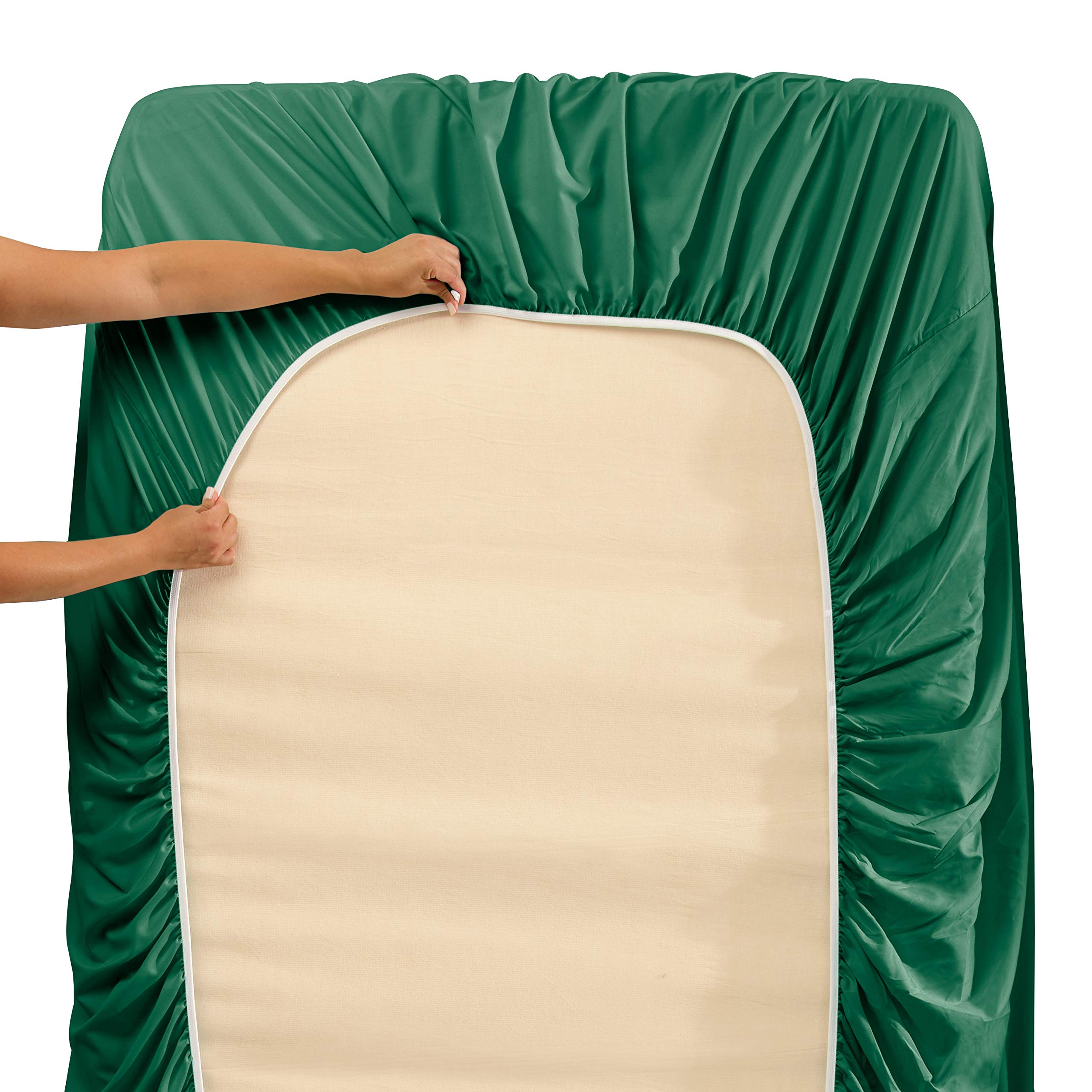 King Size Deep Pocket Sheet Set 6 Piece - Extra Deep Fitted Sheets 18-24 Inch Microfiber Linen
