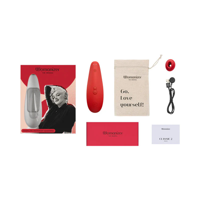 Womanizer x Marilyn Monroe Special Edition Classic 2 Clitoral Stimulator - Vivid Red