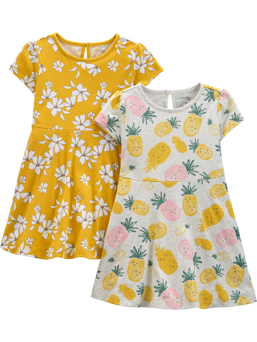 Girls Dress Set 2-Pack - Short Sleeve and Sleeveless Dresses
