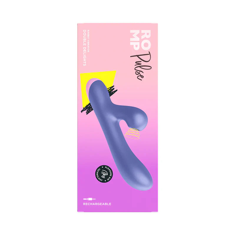 ROMP Pulse Air Pulse Rabbit Vibrator - Purple 3D
