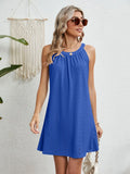 Round Neck Sleeveless Mini Dress