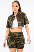 Women's Camouflage Cropped Jacket