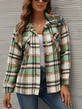 Plaid Button-Up Jacket