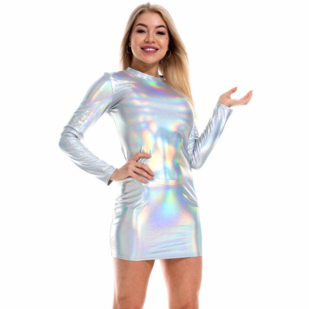 Long-Sleeved Dress Fashion One-Step