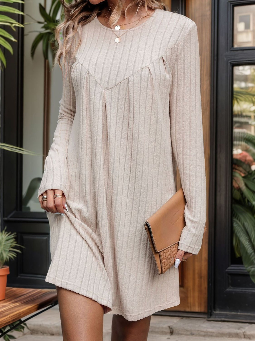 Cozy Long Sleeve Mini Dress
