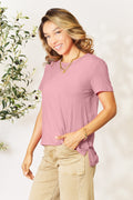 Relaxed Fit Rayon Crewneck Tee