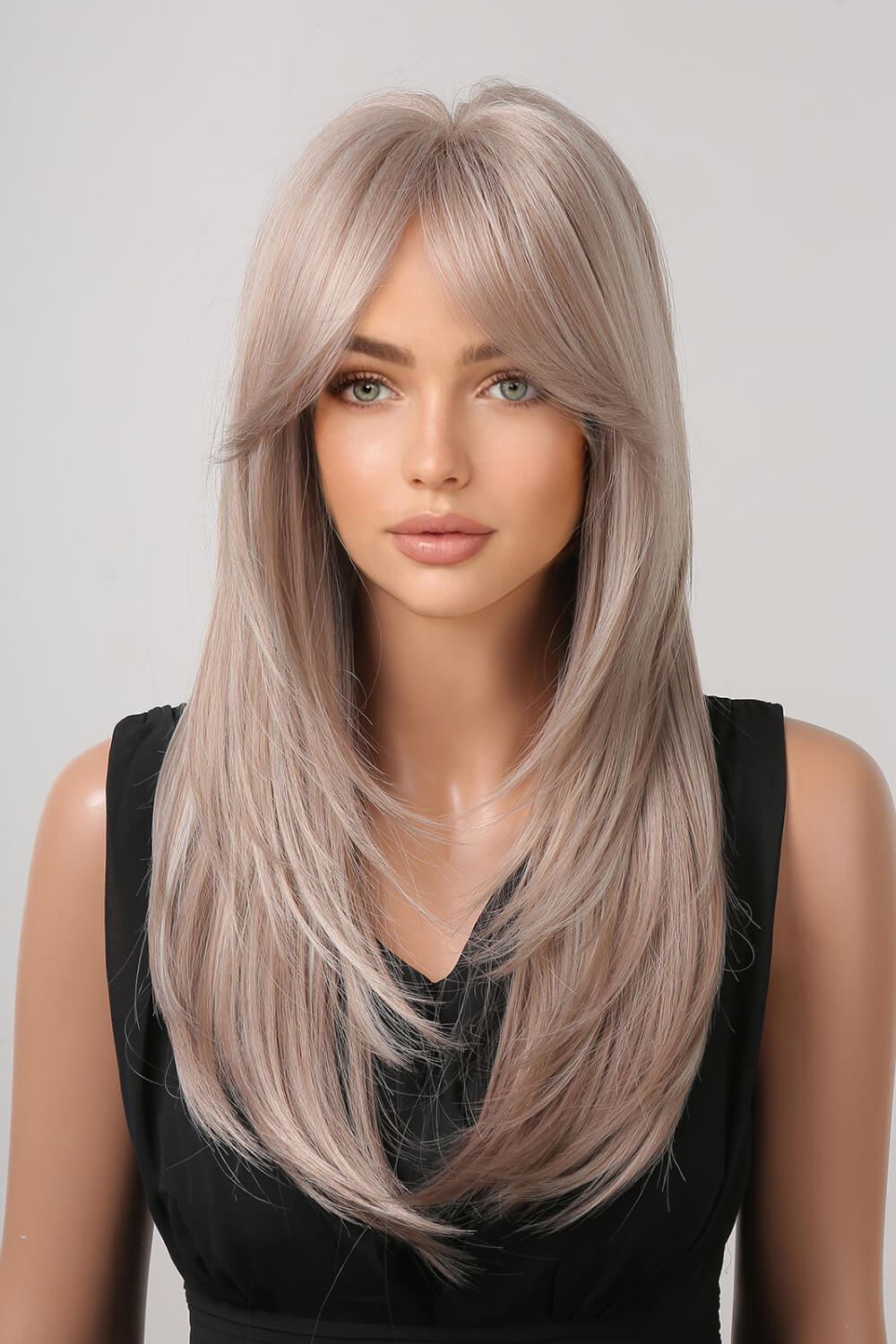22" Long Straight Full Machine Wig (Synthetic Heat Resistant)