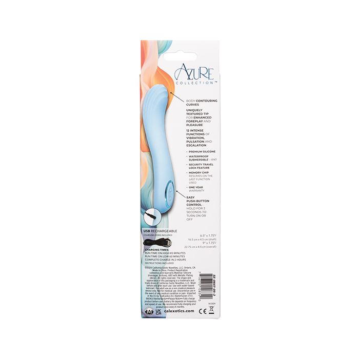 Azure Collection Contoured G Vibrator - Blue