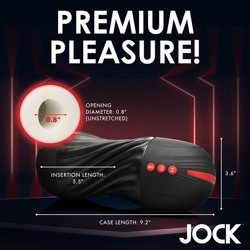 Jock Sucking & Vibrating Masturbator - Black