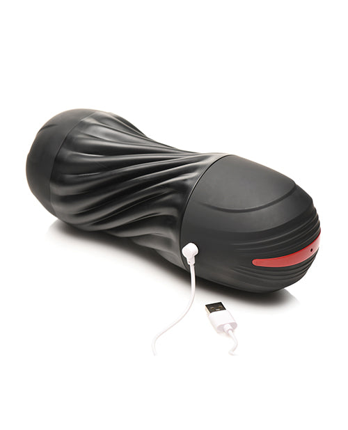 Jock Sucking & Vibrating Masturbator - Black